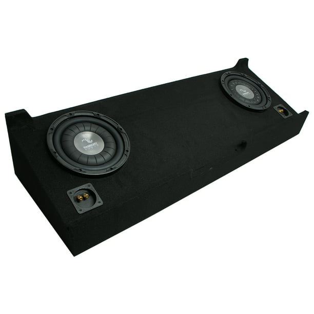 Harmony Audio F124 Dual 12 Sub Box Enclosure Compatible with Chevy Silverado Crew Cab 2007 2008 2009 2010 2011 2012 2013 